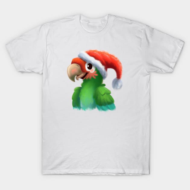 Cute Parrot Drawing T-Shirt by Play Zoo